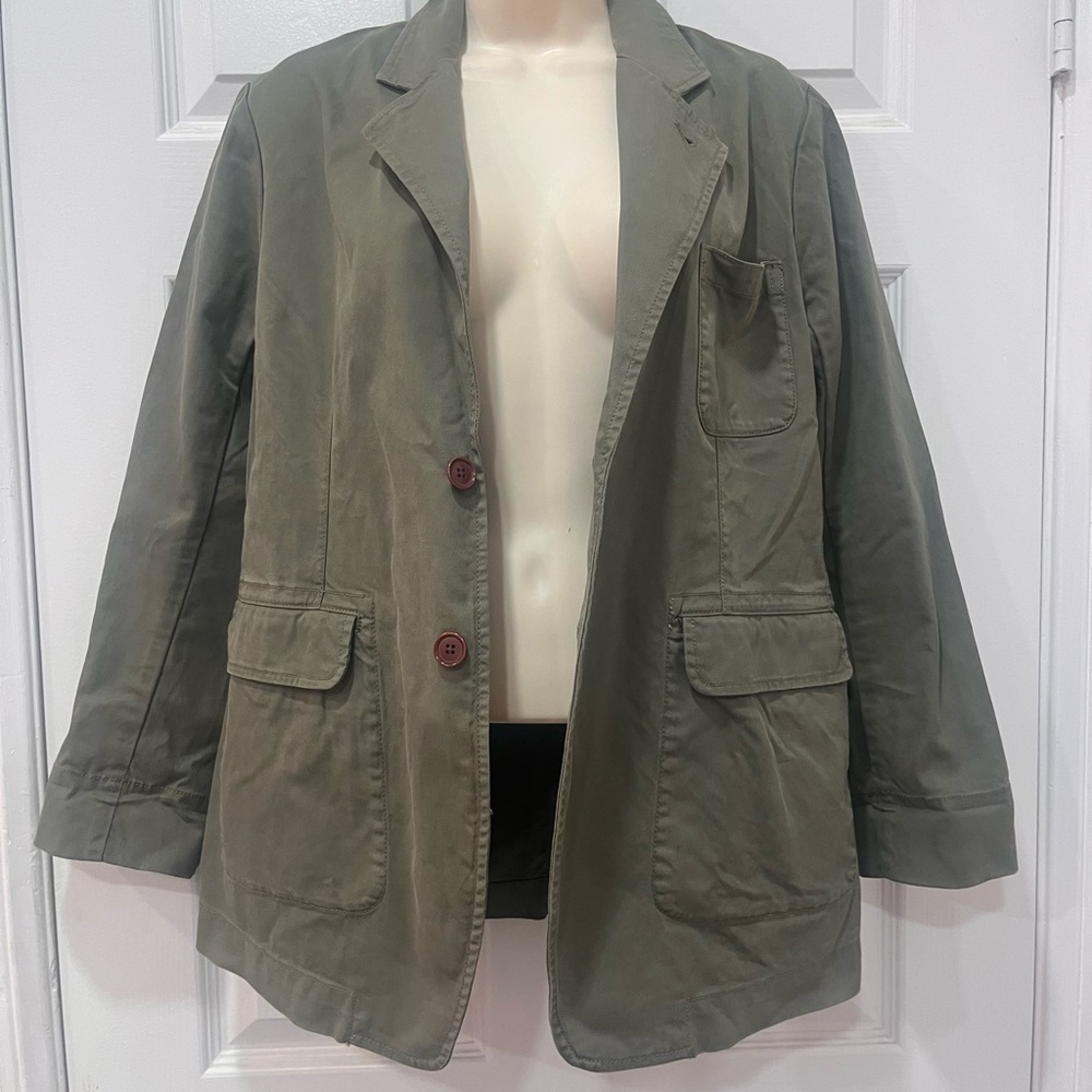 Alex Mill Cotton Blazer - Olive Green Chore Utility Jacket - Size Small - EUC